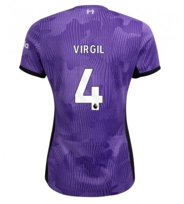 Liverpool Virgil van Dijk #4 Tercera Equipación Mujer 2023-24 Manga Corta